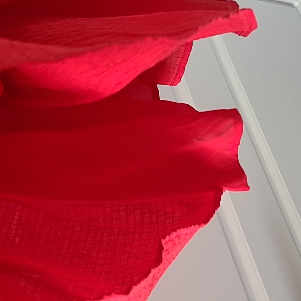 H&M Ruffle Dress Red XS - Picture 7 of 10